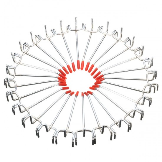 25Pcs 100mm Length Peg Board Pegboard Hooks Garage Workshop Hanging Tool Storage Display Home Hook 25Pcs 100mm Length Peg Board Pegboard Hooks Garage Workshop Hanging Tool Storage Display Home Hook