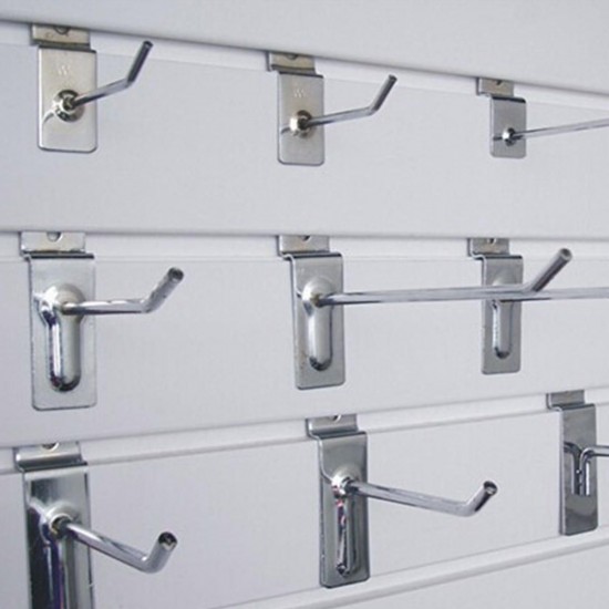 25pcs Slatwall Single Hook Pin Shop Display Fitting Prong Hanger 100×3.2mm 25pcs Slatwall Single Hook Pin Shop Display Fitting Prong Hanger 100×3.2mm