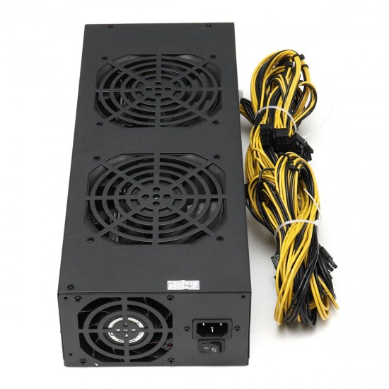 2800W Miner Mining Power Supply Mining Rig Machine with Four Fans For A6 A7 s5 s7 B3 E9 L3+ R4 Miner