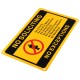 28x18cm No Soliciting No Exceptions Front Door Sign Security Warning Sticker Waterproof