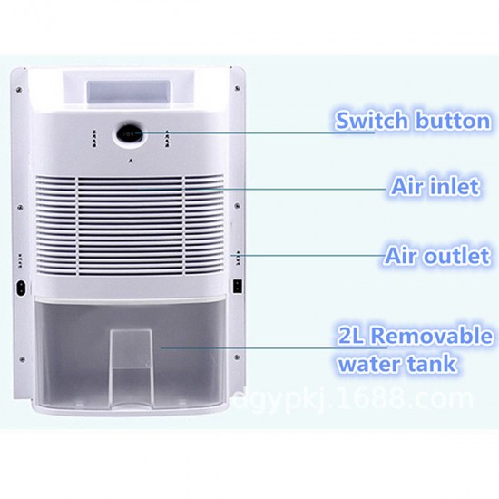 2L 220V Portable Home Office Air Dryer Electric Mini Desiccant Dehumidifier