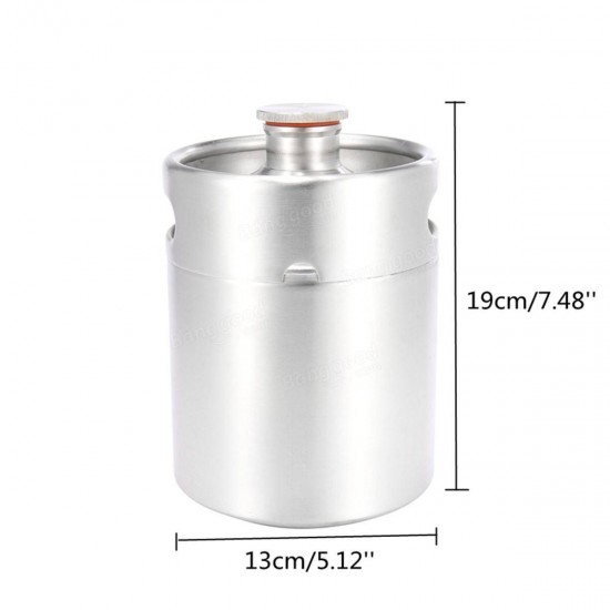 2L 68oz Stainless Steel Bottle Mini Beer Growler Fresh Wine Keg Making Barrels 2L 68oz Stainless Steel Bottle Mini Beer Growler Fresh Wine Keg Making Barrels