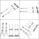 2Pcs Adjustable Height Underarm Crutched Aluminium Alloy Material Walking Stick Tools Kit 2Pcs Adjustable Height Underarm Crutched Aluminium Alloy Material Walking Stick Tools Kit