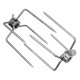 2Pcs BBQ Stainless Steel Spit Fork Chicken Grill BBQ Stick Fork Rotisserie Barbecue Accessories
