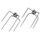 2Pcs BBQ Stainless Steel Spit Fork Chicken Grill BBQ Stick Fork Rotisserie Barbecue Accessories