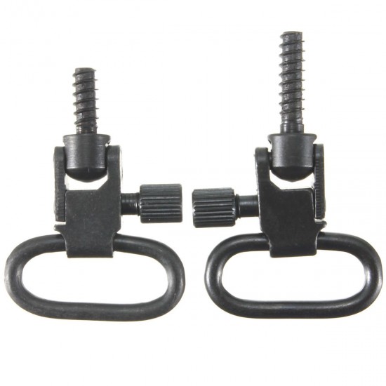 2Pcs Black Quick Release Detach Sling Mounting Suspender Loop & Studs With White Washers
