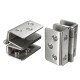 2Pcs Glass to Glass Door Double Clamp Shower Hinges Grip Hardware Tool