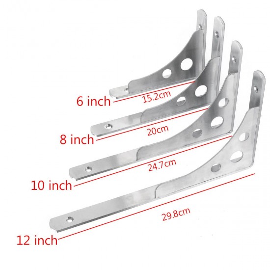 2Pcs Stainless Steel Wall Shelf Brackets Triangle Mount L Household Fixing Frames 2Pcs Stainless Steel Wall Shelf Brackets Triangle Mount L Household Fixing Frames