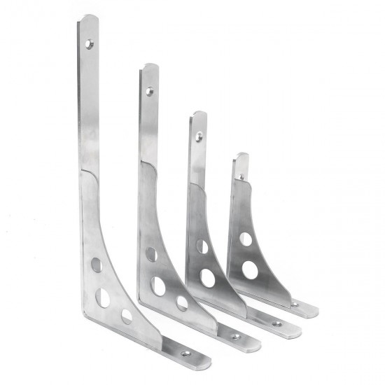 2Pcs Stainless Steel Wall Shelf Brackets Triangle Mount L Household Fixing Frames 2Pcs Stainless Steel Wall Shelf Brackets Triangle Mount L Household Fixing Frames