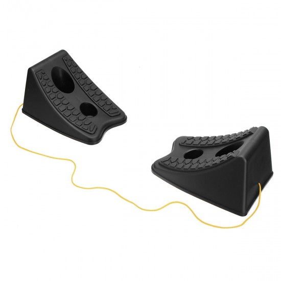 2Pcs/Set Rubber Wheel Chock Chocks Stop Brake Wedges Car Caravan Trailer Truck Block 2Pcs/Set Rubber Wheel Chock Chocks Stop Brake Wedges Car Caravan Trailer Truck Block