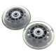 2pcs 70mm Clear Luggage Suitcase Replacement Rubber Wheel Roller Suitcase Repair Parts