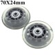 2pcs 70mm Clear Luggage Suitcase Replacement Rubber Wheel Roller Suitcase Repair Parts