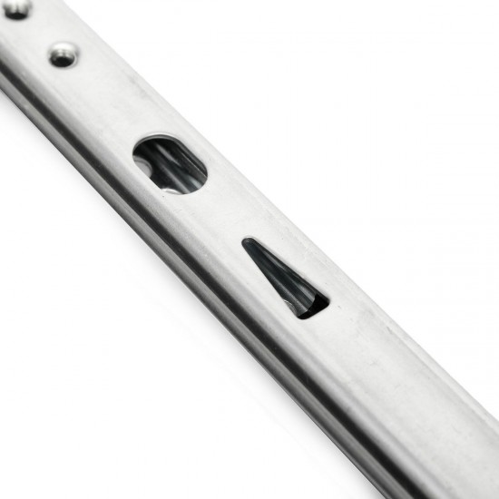 2pcs Metal Drawer Ball Bearing Slide Mute Guide Track 8-16Inch Silver 2pcs Metal Drawer Ball Bearing Slide Mute Guide Track 8-16Inch Silver