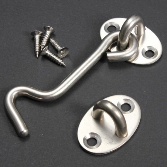 3 Inch Stainless Steel Cabin Hook And Eye Shed Gate Door Window Latch