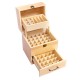 3 Layers Wooden Storage Box Case Essential Oil Bottles Aromatherapy Kitchen Storage Container