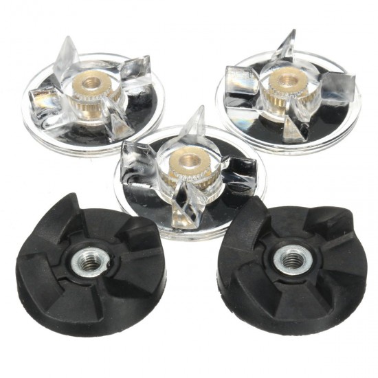 3 Plastic Gear Base and 2 Rubber Blender Replacement for Magic Mixer Spare Parts