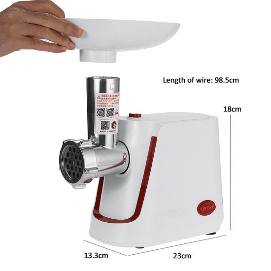 3000W Electric Grinder Meat Chopper Sausage Stuffer Maker Stainless Steel Cutter Home White