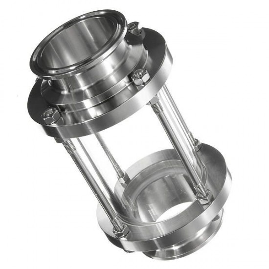 304 Stainless Steel Glass Multiple Tri Clamp Type Flow Sight Sanitary Fitting 304 Stainless Steel Glass Multiple Tri Clamp Type Flow Sight Sanitary Fitting