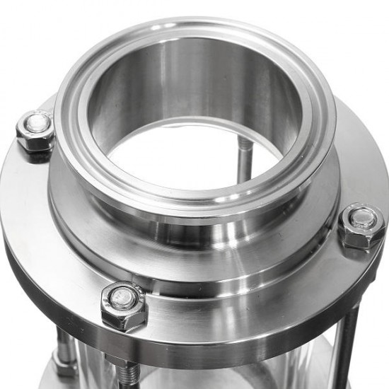 304 Stainless Steel Glass Multiple Tri Clamp Type Flow Sight Sanitary Fitting 304 Stainless Steel Glass Multiple Tri Clamp Type Flow Sight Sanitary Fitting