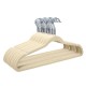 30Pcs Beige Thin Space Saving Velvet Hanger Nonslip Coat Cloth Hanger 360 Heavy Duty 10 Clips 30Pcs Beige Thin Space Saving Velvet Hanger Nonslip Coat Cloth Hanger 360 Heavy Duty 10 Clips