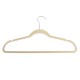 30Pcs Beige Thin Space Saving Velvet Hanger Nonslip Coat Cloth Hanger 360 Heavy Duty 10 Clips