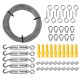 30m Heavy Duty Wire Rope Cable Hooks Stainless Steel Turnbuckle Cord Hanging Kit 30m Heavy Duty Wire Rope Cable Hooks Stainless Steel Turnbuckle Cord Hanging Kit