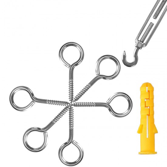 30m Heavy Duty Wire Rope Cable Hooks Stainless Steel Turnbuckle Cord Hanging Kit 30m Heavy Duty Wire Rope Cable Hooks Stainless Steel Turnbuckle Cord Hanging Kit