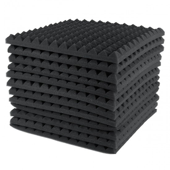 30x30x3cm 12PCS Soundproof Foams Sponge Sound Insulation Studio Wall Panel Tiles