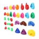 32PCS Textured Climbing Rock Wall Stones Kids Ascender Assorted Color Bolt With Screws