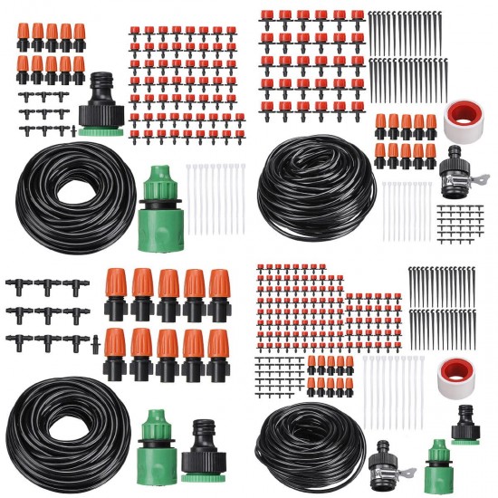 33/133/91/191Pcs Automatic Drip Irrigation Controller System Kit Micro Sprinkler Garden Watering