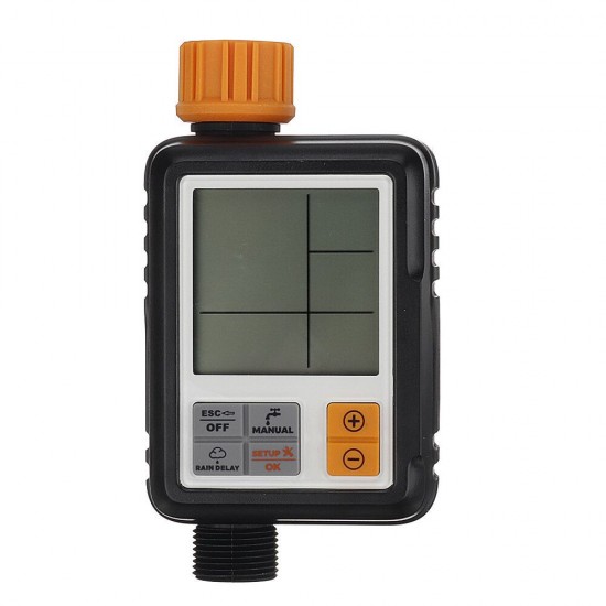 3/4'' IP65 Waterproof Automatic Water Irrigation Timer Hose Timer Sprinkler Controller Timer Faucet Digital Watering Timer w/ LCD Screen for Garden Lawn 3/4'' IP65 Waterproof Automatic Water Irrigation Timer Hose Timer Sprinkler Controller Timer Faucet Digital Watering Timer w/ LCD Screen for Garden Lawn