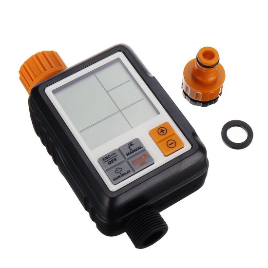 3/4'' IP65 Waterproof Automatic Water Irrigation Timer Hose Timer Sprinkler Controller Timer Faucet Digital Watering Timer w/ LCD Screen for Garden Lawn 3/4'' IP65 Waterproof Automatic Water Irrigation Timer Hose Timer Sprinkler Controller Timer Faucet Digital Watering Timer w/ LCD Screen for Garden Lawn