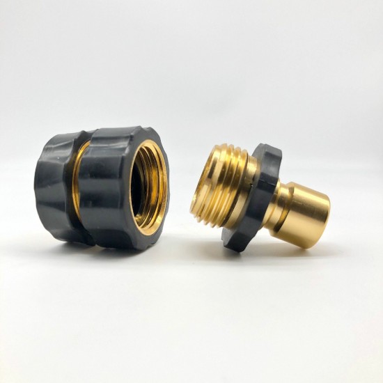 3/4 Inch Garden Hose Quick Connector Fittings Aluminum Easy Connector Fitting Male And Female Set 3/4 Inch Garden Hose Quick Connector Fittings Aluminum Easy Connector Fitting Male And Female Set
