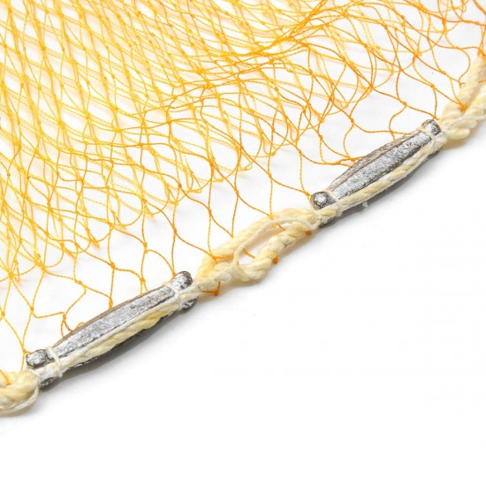3.5M/4M Fishing Nylon Monofilament Fish Gill Net Easy Throw For Hand Casting Spin Network Bait Sinker