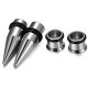 36 Pcs 1.6-10mm Taper Stretcher Piercing Ear Gauge Set Steel Tunnel Plug Expander