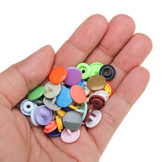 360 Set/Lot 24 Color T5 Resin Snap Plastic Buttons Installation Tools Sihetun Buckle