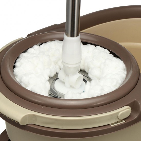 360°Rotating Head Easy Floor Mop Water Bucket 2x Heads Microfiber Spin Cleaning Tool 360°Rotating Head Easy Floor Mop Water Bucket 2x Heads Microfiber Spin Cleaning Tool