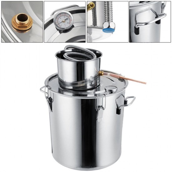 3GAL/5GAL/8GAL Water Distiller Alcohol Distiller Stainless Boiler Making Equipment Kit 3GAL/5GAL/8GAL Water Distiller Alcohol Distiller Stainless Boiler Making Equipment Kit