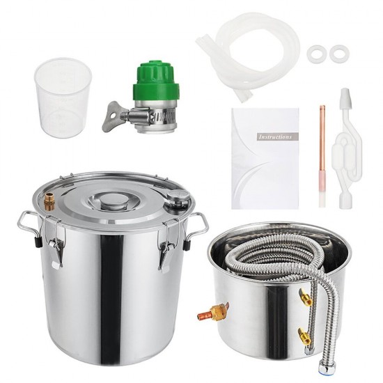 3GAL/5GAL/8GAL Water Distiller Alcohol Distiller Stainless Boiler Making Equipment Kit 3GAL/5GAL/8GAL Water Distiller Alcohol Distiller Stainless Boiler Making Equipment Kit