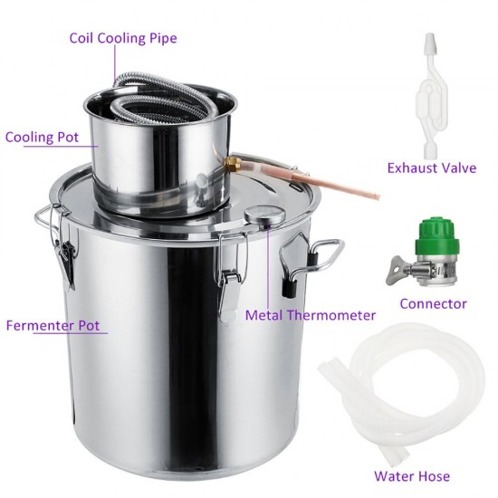 3GAL/5GAL/8GAL Water Distiller Alcohol Distiller Stainless Boiler Making Equipment Kit