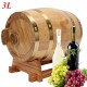 3L Wooden Barrel with Spigot for Whisky Wine Liquor Homebrew