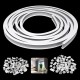 3M Flexible Ceiling Mounted Bendable Curtain Track Window Rod Rail System Window 3M Flexible Ceiling Mounted Bendable Curtain Track Window Rod Rail System Window