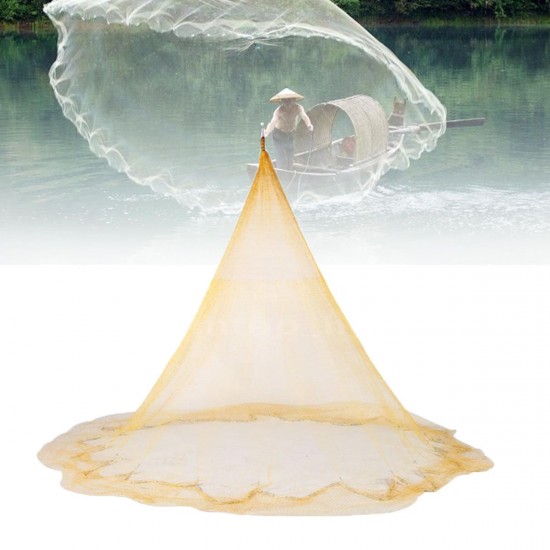3M x 4M Hand Throw Fishing Net Nylon Monofilament Fish Gill Net Easy Throw Hand Casting Easy Throw 3M x 4M Hand Throw Fishing Net Nylon Monofilament Fish Gill Net Easy Throw Hand Casting Easy Throw
