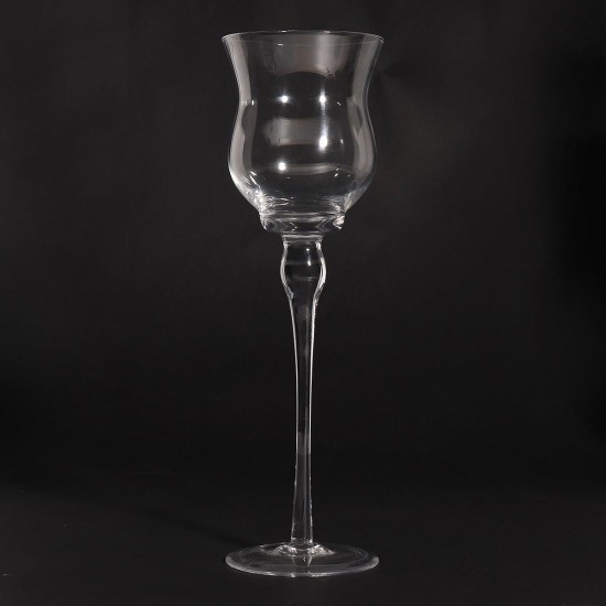 3Pcs Clear Candle Lantern Glass Cup Holder Long Stem Stand Wedding Party Home Decor 3Pcs Clear Candle Lantern Glass Cup Holder Long Stem Stand Wedding Party Home Decor