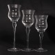 3Pcs Clear Candle Lantern Glass Cup Holder Long Stem Stand Wedding Party Home Decor