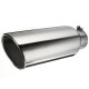 4'' Inlet 6'' Outlet Stainless Tail Exhaust Tip Muffler Pipe Bolt-On 18'' Long Exhaust Tip