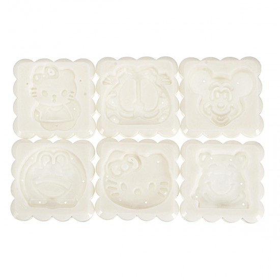 4 Sets Mooncake Pastry Press Mold 100g 50g DIY Flower Pattern Mould Decor w/ 20 Stamps Round Square