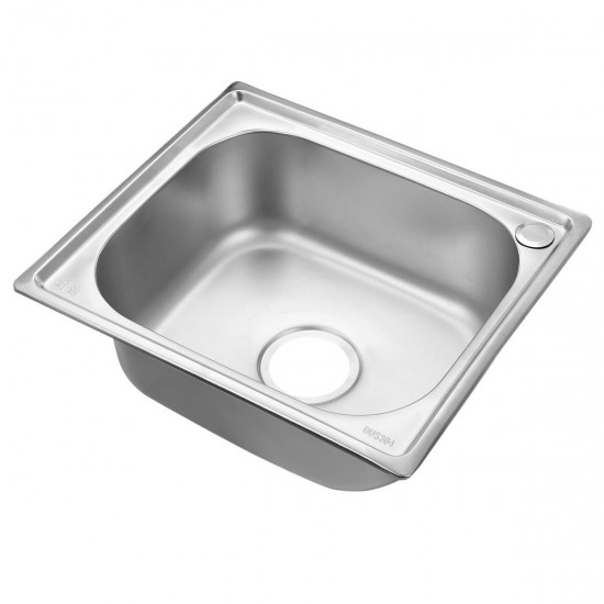 450x390x190mm 304 Stainless Steel Kitchen Sink Top Undermount Single Bowl Tube