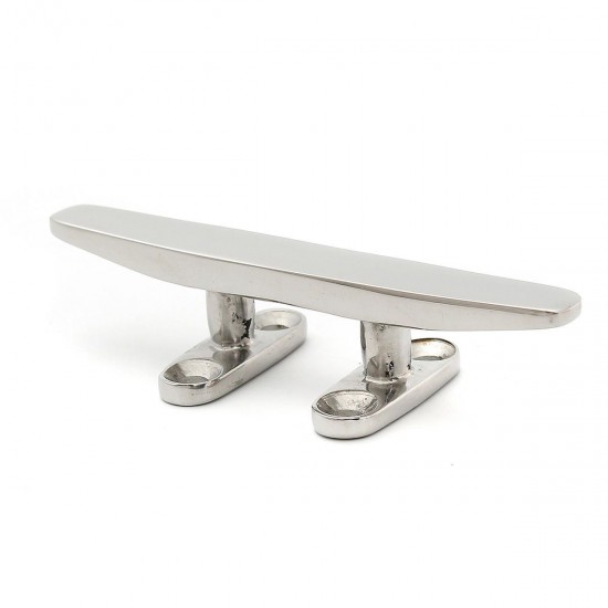 4/5/6/8 Inch 316 Stainless Steel 4 Hole Low Flat Cleat For Deck Rope Tie Decorative Hardware 4/5/6/8 Inch 316 Stainless Steel 4 Hole Low Flat Cleat For Deck Rope Tie Decorative Hardware