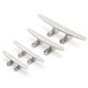 4/5/6/8 Inch 316 Stainless Steel 4 Hole Low Flat Cleat For Deck Rope Tie Decorative Hardware 4/5/6/8 Inch 316 Stainless Steel 4 Hole Low Flat Cleat For Deck Rope Tie Decorative Hardware